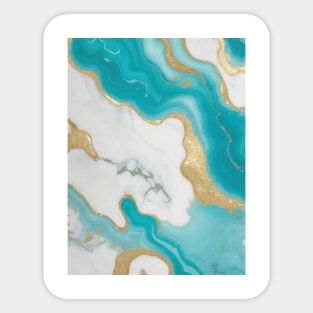 marble pastel turquoise gradient Sticker